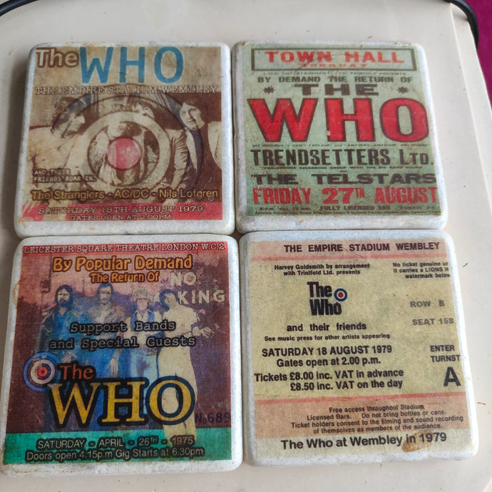 The Who (Band) - Limited edtn Coasters- set of 4